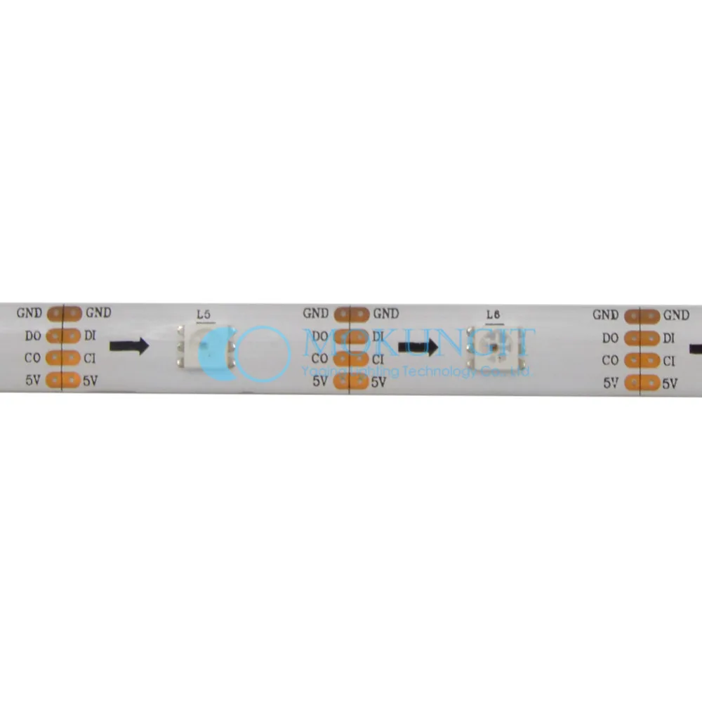 Mokungit 20M 4X5M SK9822 30 светодиодный 5050 RGB индивидуально Адресуемая Пиксельная полоса IP20