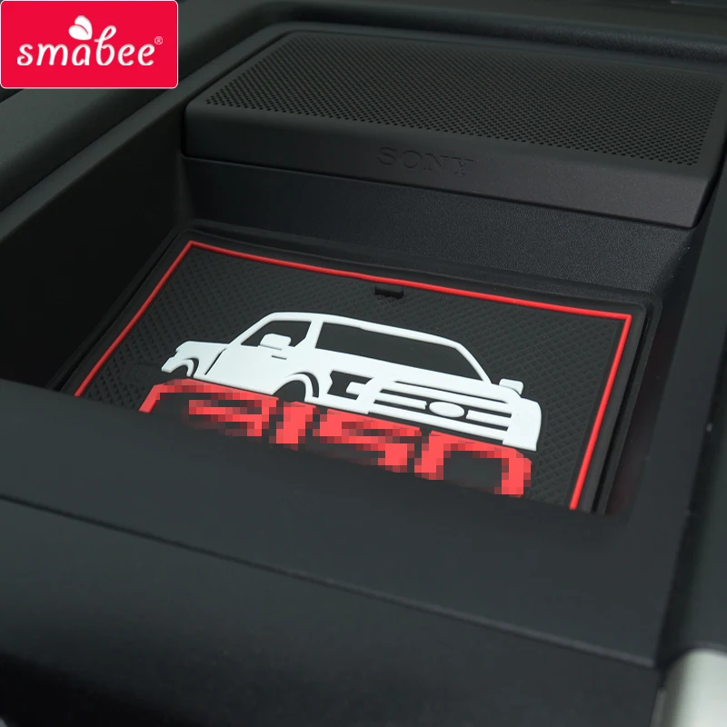 smabee Gate Slot Mats For FORD F150 RAPTOR 2015 2016 XLT LARIAT LIMITED PLATINUM BLACK Accessories Non-Slip Pad Door Groove Mat |