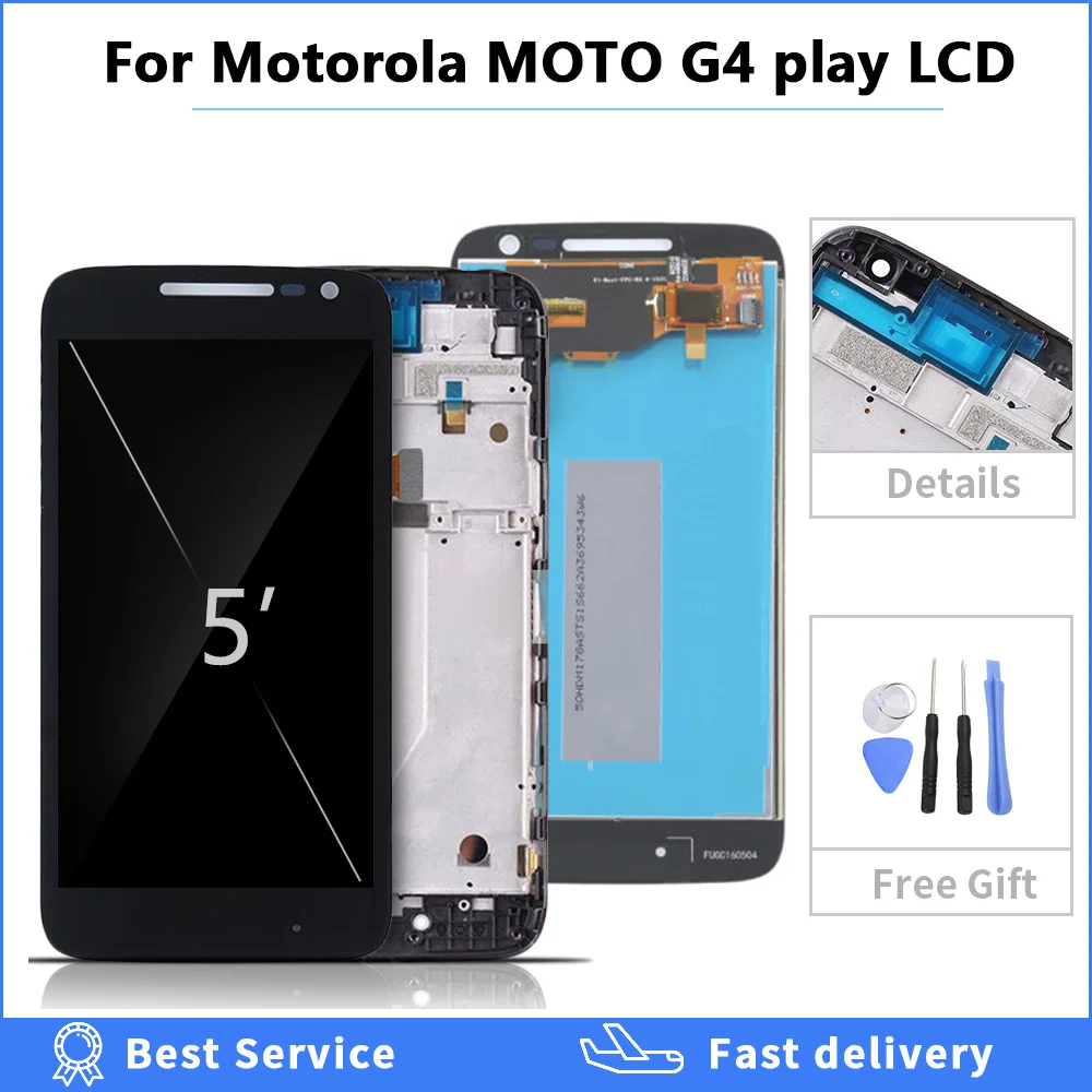 ЖК дисплей 5 0 дюйма для Motorola Moto G4 Play XT1601 XT1602 XT1603 XT1604 с сенсорным экраном и