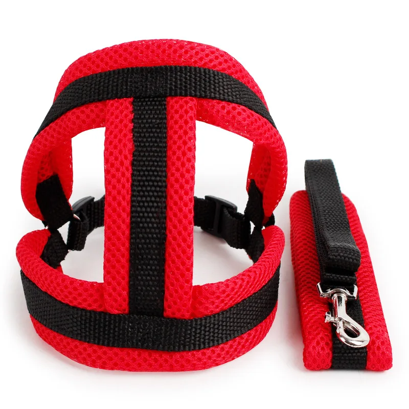2018 дышащий Регулируемая сетка мелких собак Pet Harness и поводок набор щенок жилет для