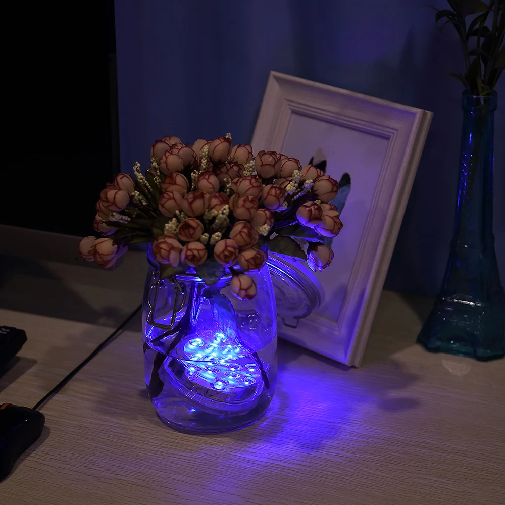 Водонепроницаемый SMD 5050 погружной 10 светодиодных ламп RGB подводный ночной