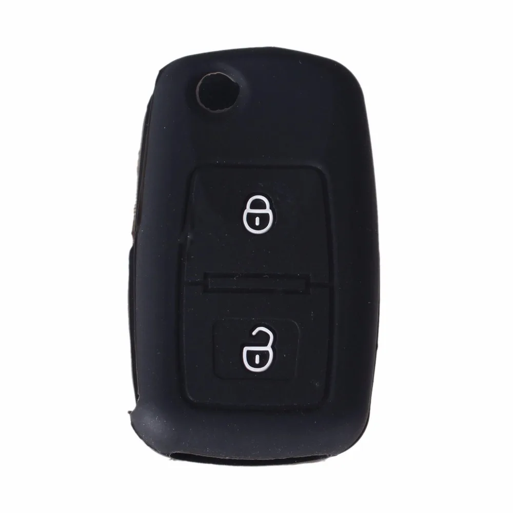 Keyyou 2 Пуговицы силиконовые Ключи Обложка для Фольксваген Passat Поло Гольф Touran Бора