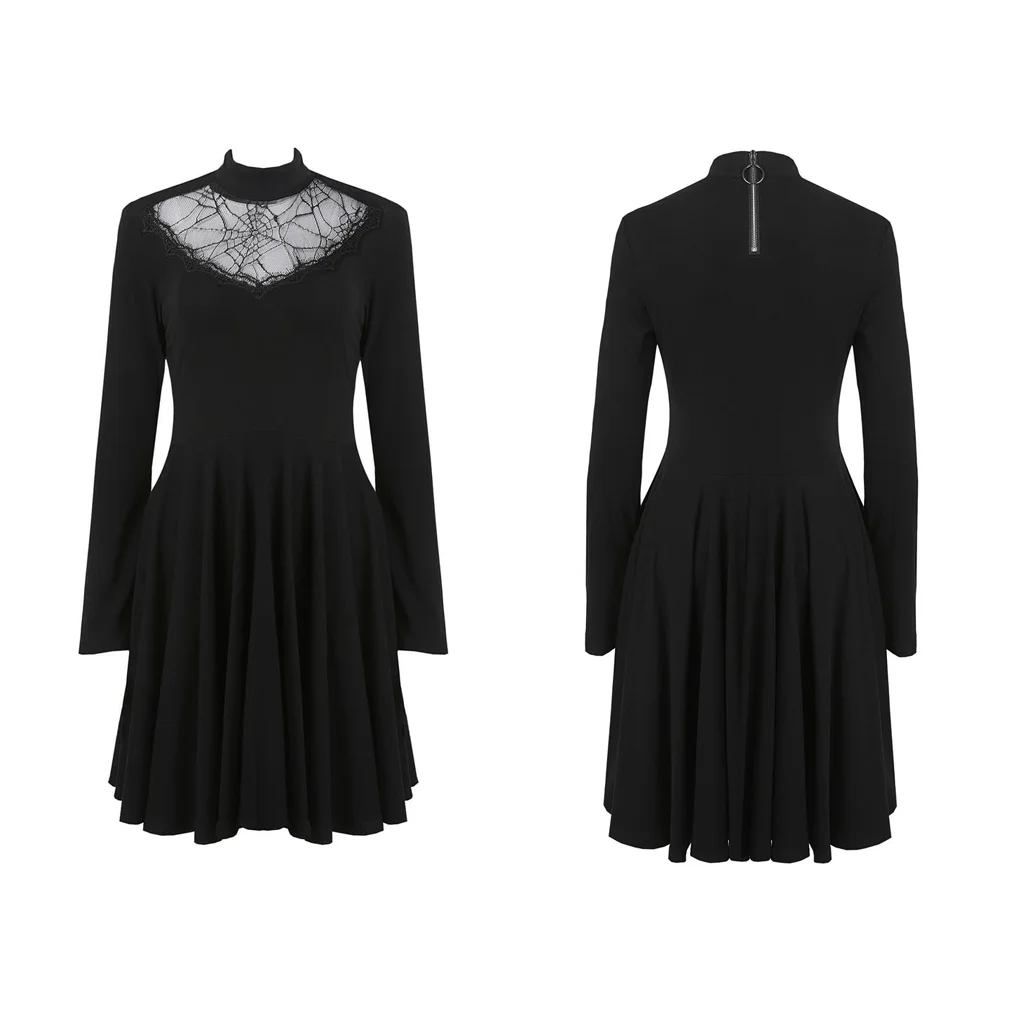 Darkinlove женское короткое платье с паутиной в готическом стиле DW237