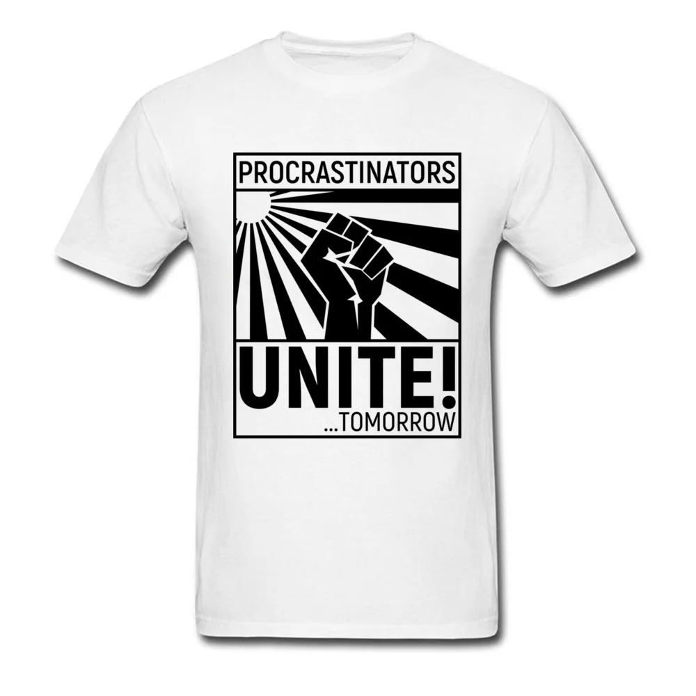 Мужская забавная футболка procrasinators Unite, летняя хлопковая одежда для отдыха, серые топы, футболки с надписями, игровая футболка с изображением кулака