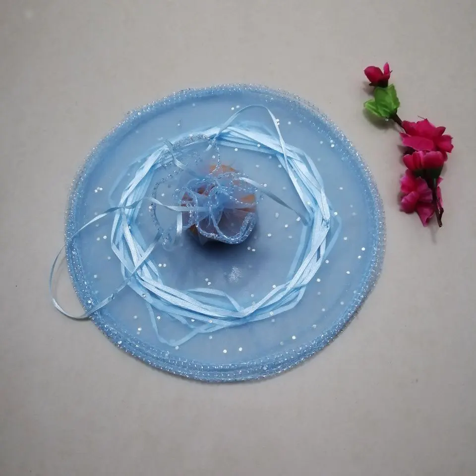 Мешочки из органзы на шнурке для украшений круглые мешочки демонстрации