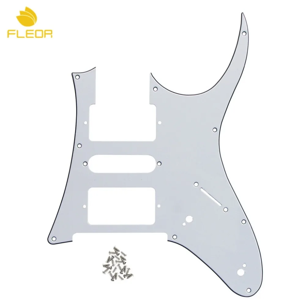 FLEOR 9 отверстий для электрогитары Pickguard Pick Guard HSH w/Винты RG 7V Style Guitar белый 3 слоя|guitar
