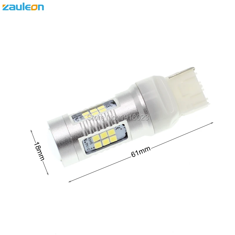Zauleon 2шт T20 7440 7441 W21W Белый DRL светодиодный светильник заднего хода тормозной лампа