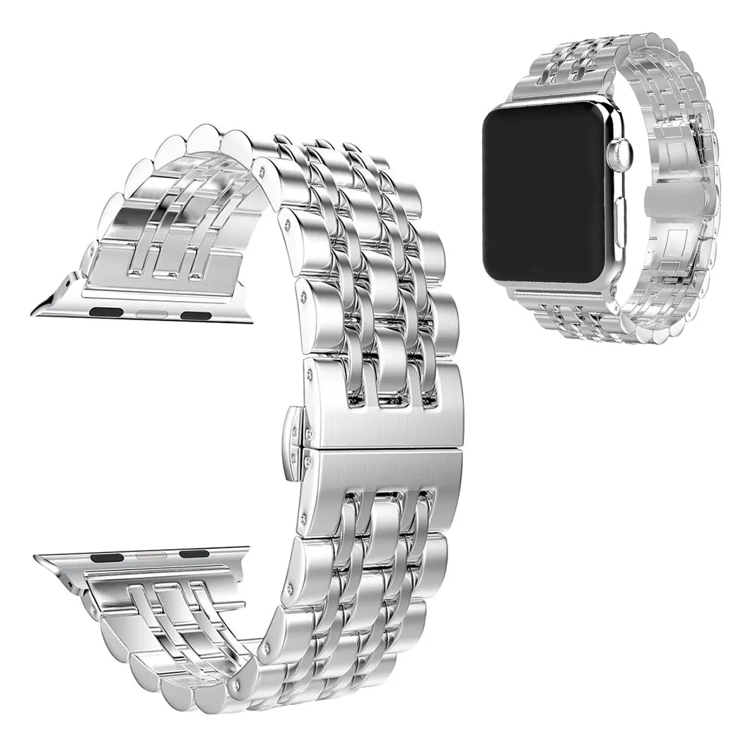 Браслет из нержавеющей стали для Apple Watch 42 мм 38 мм сменный ремешок для Apple Watch 40 мм 44 мм ремешок серии 5 4 3 2 1