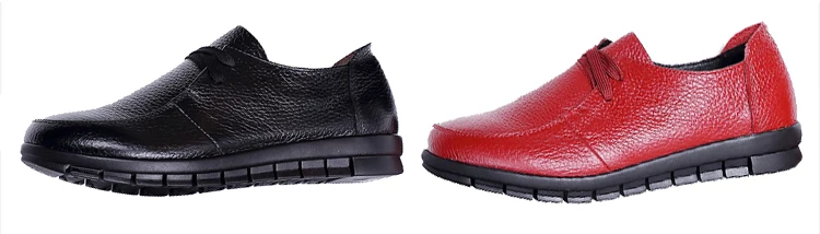 BeckyWalk/Большие размеры 35-43; Осенняя женская обувь; обувь из натуральной кожи на плоской подошве; женские мокасины на шнуровке; удобная обувь для мам; WSH2949