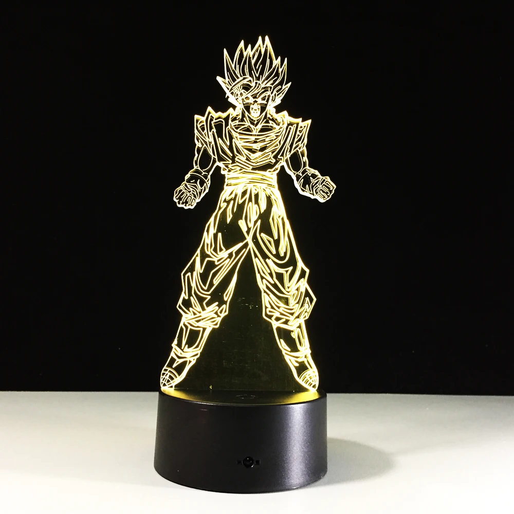 2019 новая светодиодный 3d ночник лампа мультфильм Dragon Ball спальня сон настольная