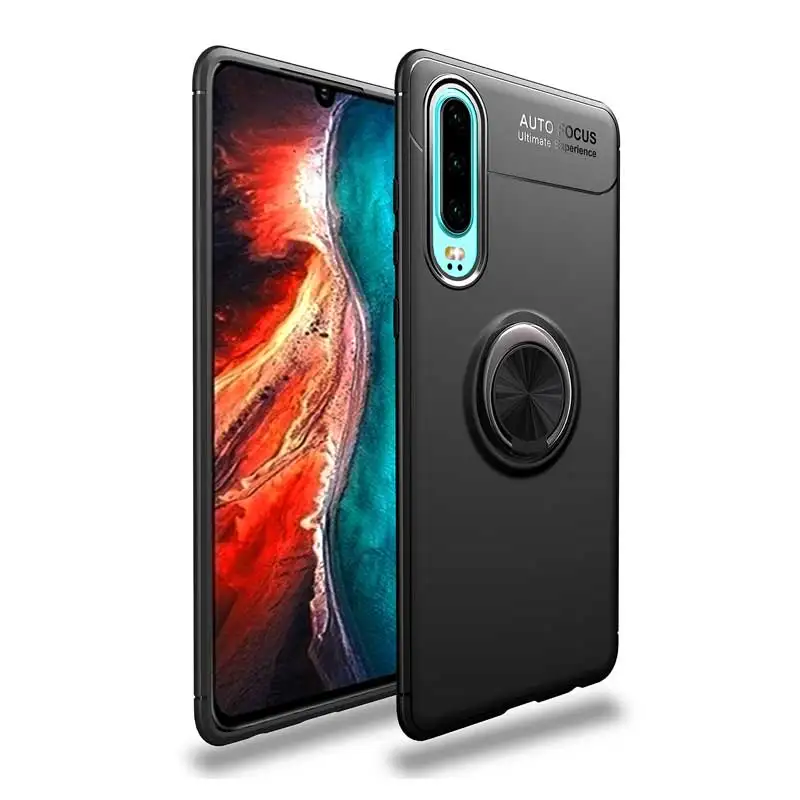 Мягкий силиконовый чехол-кронштейн для телефона Huawei P30 магнитное