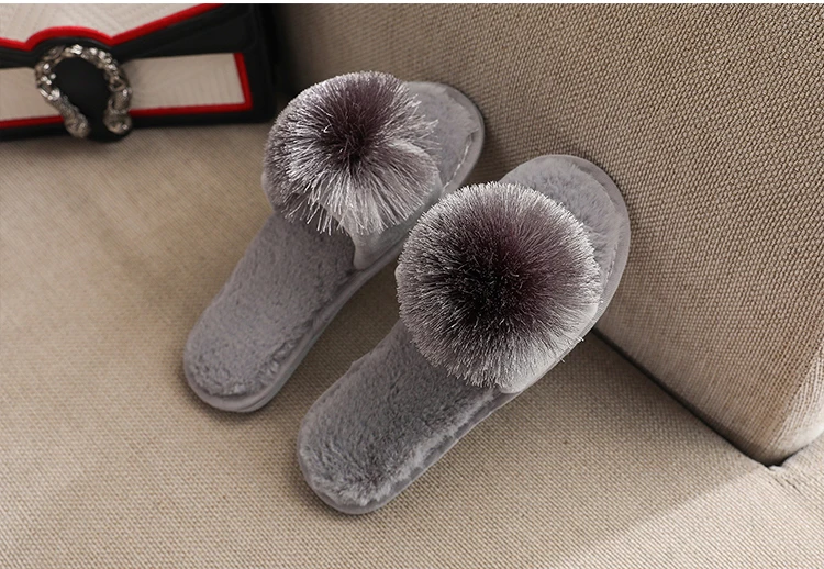Пушистые тапочки для женщин; Повседневные тапочки на плоской подошве; женская обувь; женские домашние тапочки; pantoufle femme