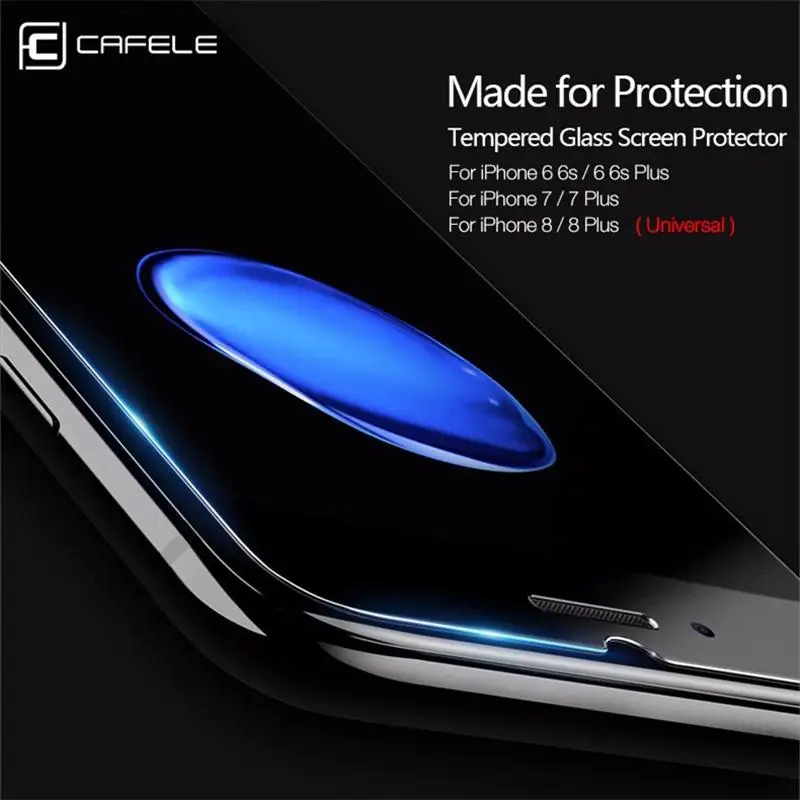 CAFELE HD прозрачное закаленное стекло для iPhone X, 10, 5, 5S, SE, 6, 6 s, 7, 8 Plus, защита экрана 2.5D, защитное стекло, пленка для iPhone 6 s