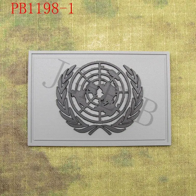 Нашивка 3D из ПВХ с флагом ООН тактический военный моральный дух | Дом и сад