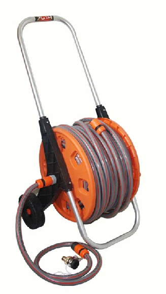 

KD packing Hose trolly with 30m PVC garden hose 1/2'' with water nozzle multifunction watering gun