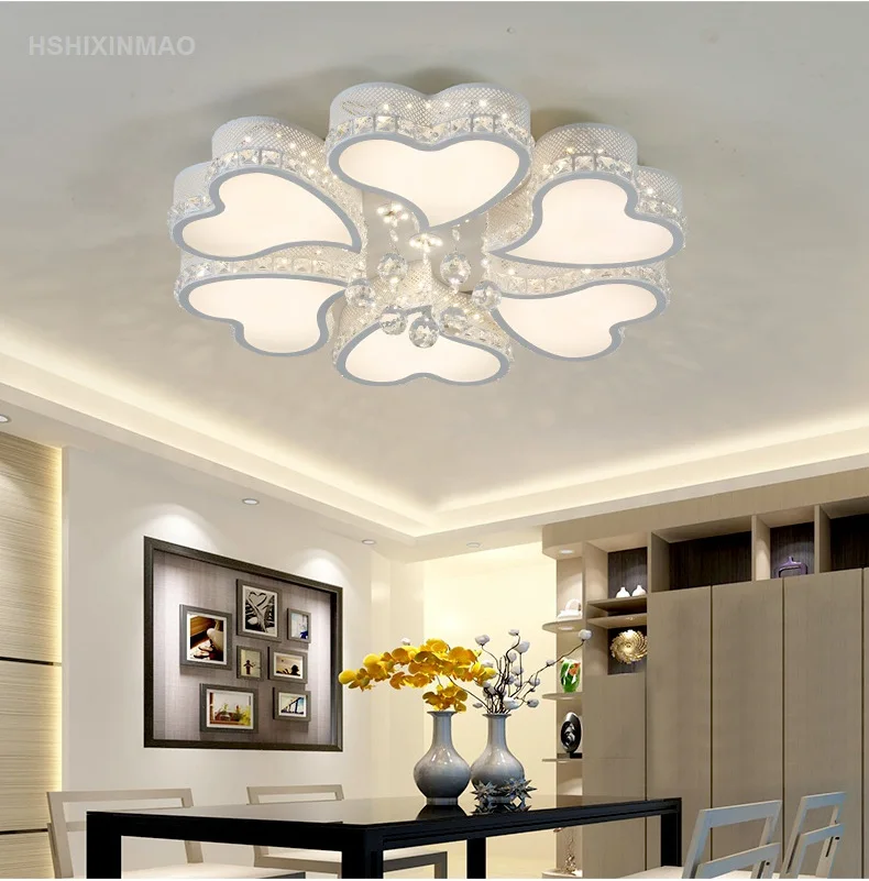 Креативный светодиодный потолочный светильник в форме сердца для гостиной