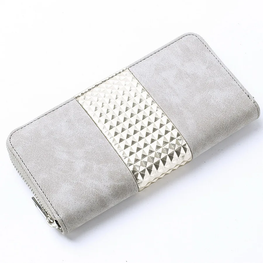 YOGOBOR 2017 Горячий Продавать ИСКУССТВЕННАЯ Кожа Женщины Кошельки Модельер Заклепки