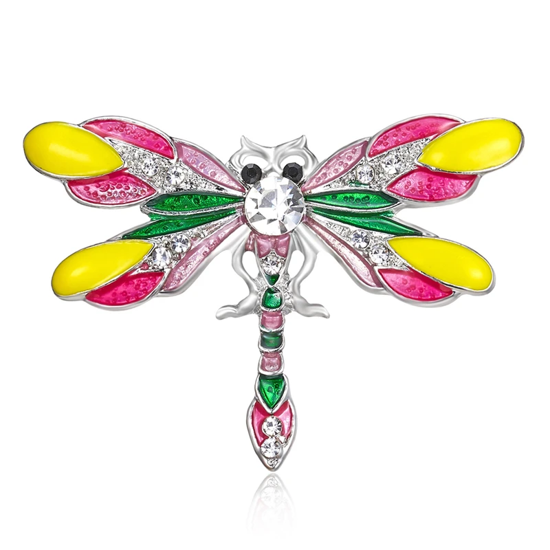 Vintage Dragonfly Brooches Oil Animal Brooch For Women Insect Pin Fashion Dress Coat Accessories Cute Jewelry |