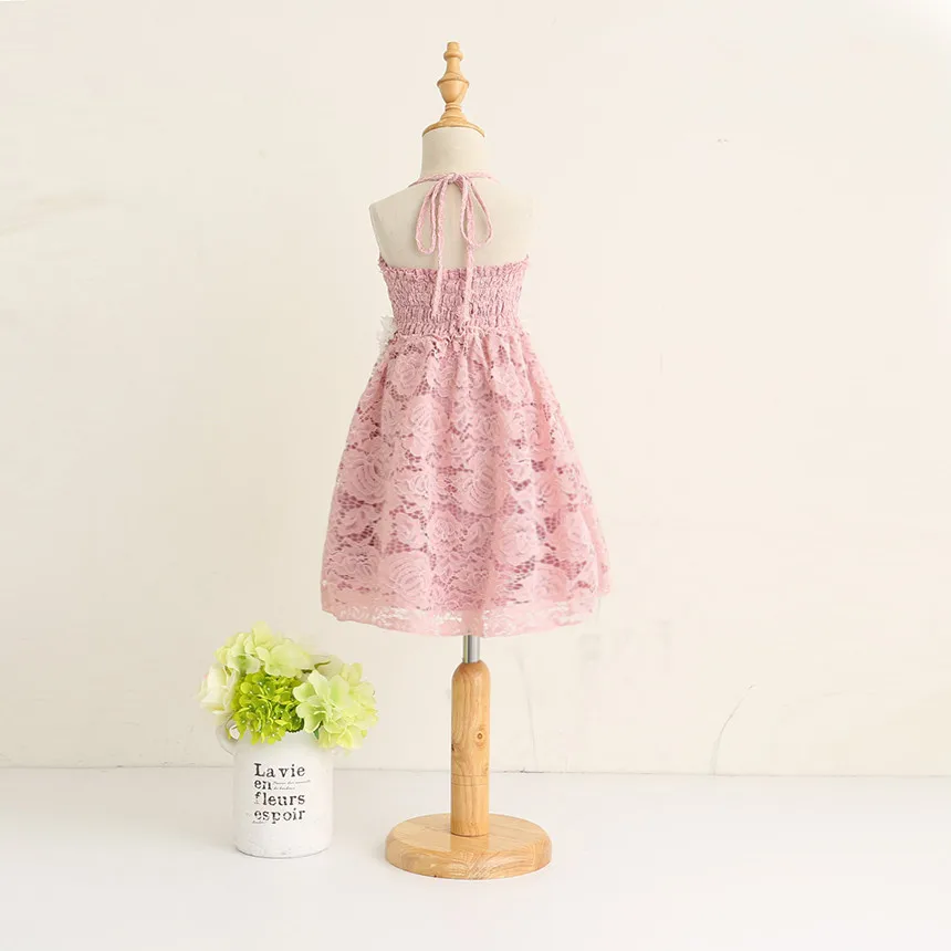 2017 Fashion Kids Summer Lace Princess Dress Pearl No Brand Flower Girl Patterns | Детская одежда и обувь