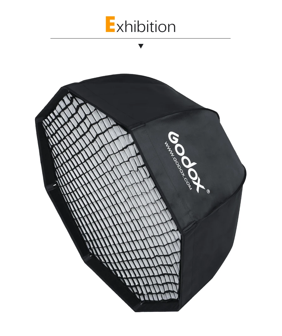 Godox 95 см 37,5 дюйма Портативный восьмиугольный Зонт софтбокс с сотовой сеткой Bowens Mount Studio Flash софтбокс SK400II QT400II