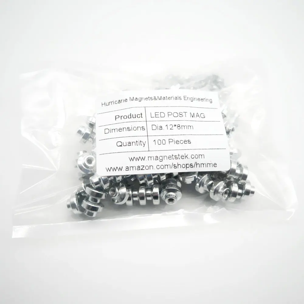 Mounting Magnet Diameter 10mm & 12mm Magnetic Pots with M3 Screw Neodymium Cup LED Fixing Adapter Fixer 100 pcs|mounting magnet|magnet magnetmagnet |