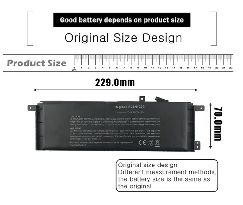 Ноутбук Батарея 0B200-00840000 B21-N1329 B21N1329 для ASUS D553MA F553M F553MA F553SA X453 X453MA X553MA Ultrabook