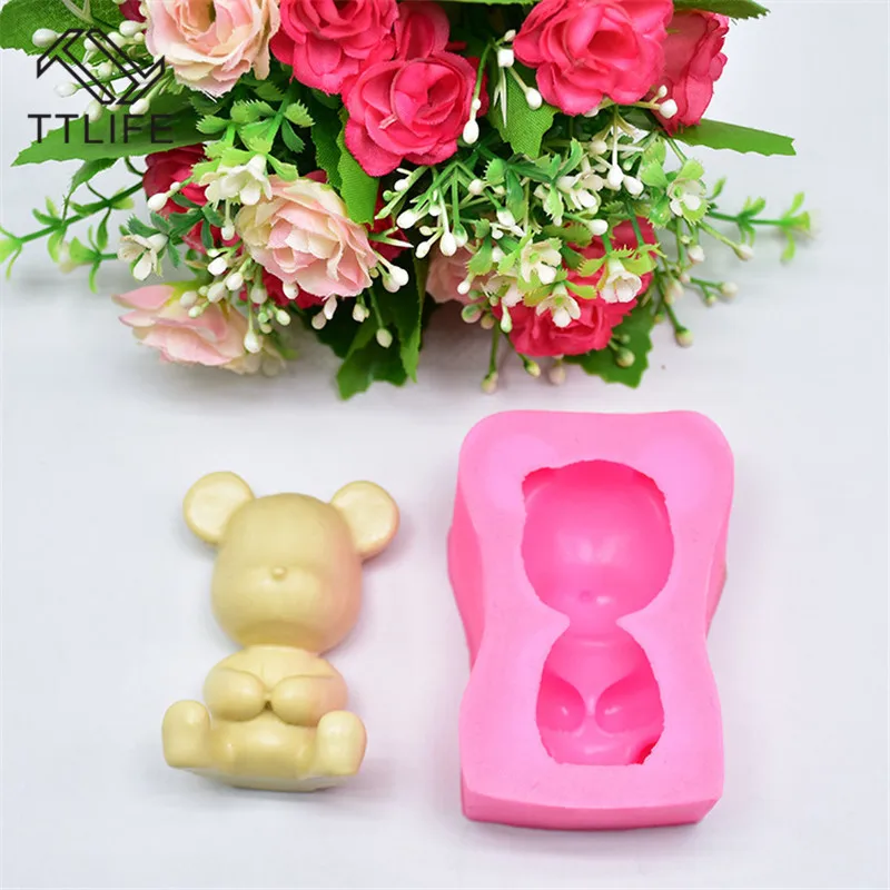 TTLIFE насильственного силиконовая форма Медведь Fondant (сахарная) Торт Инструменты