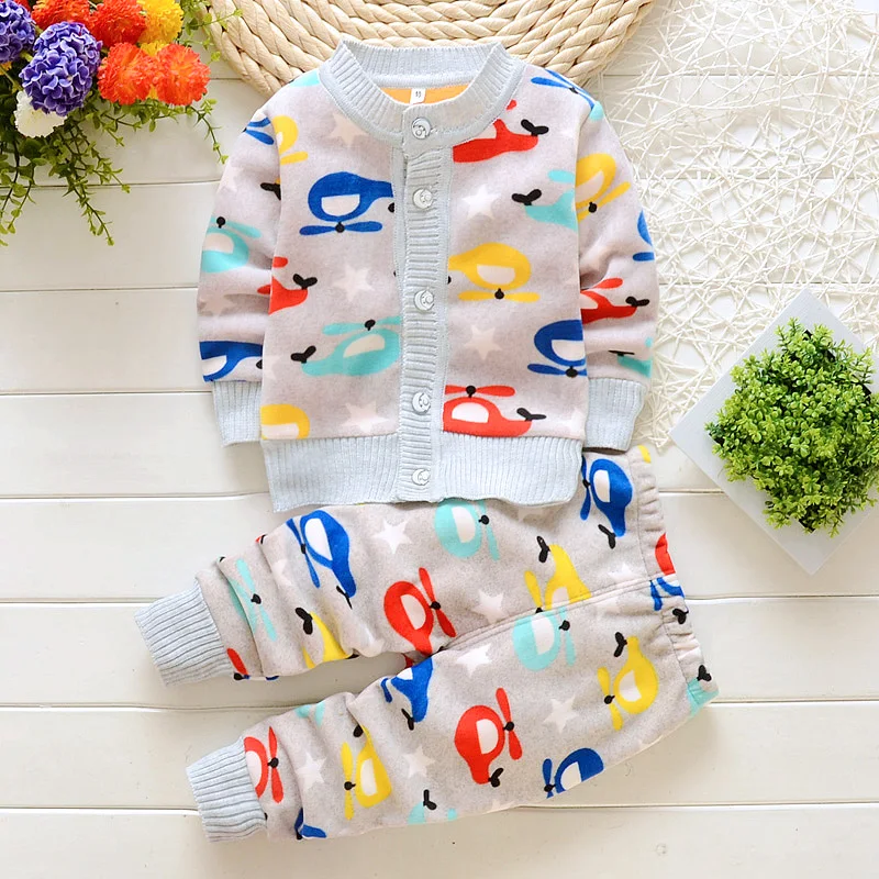 2020 baby girls/boys thick warm sweater set toddler clothes children clothing sets Kids Autumn winter christmas outfits | Детская одежда