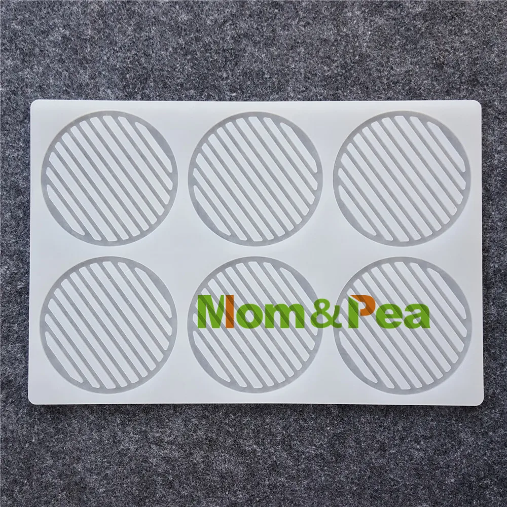 

Силиконовая форма для шоколада Mom & Pea CX136, 6 круглых теней, высокое качество, форма для украшения торта