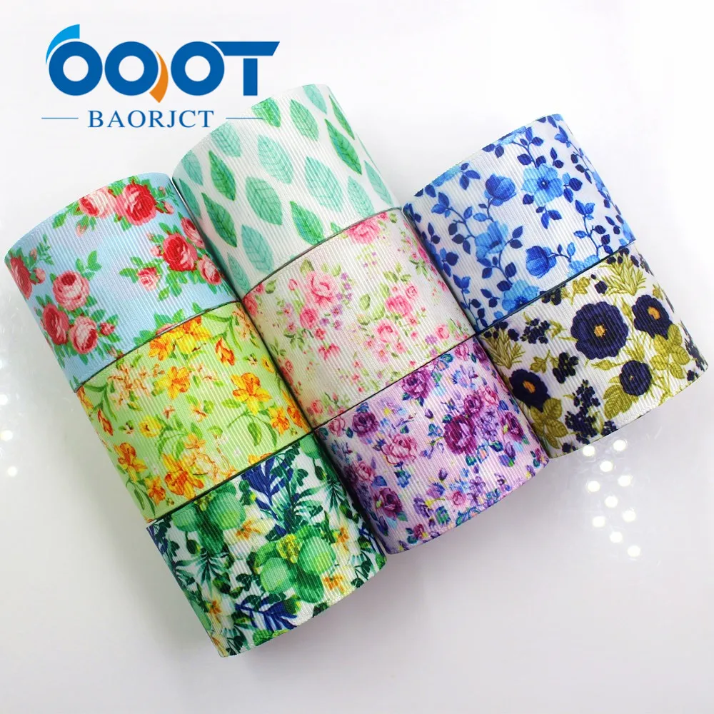 Объемная ribbondiy-лента с цветочным принтом 1-1/2 '' 10 ярдов подарочная упаковка