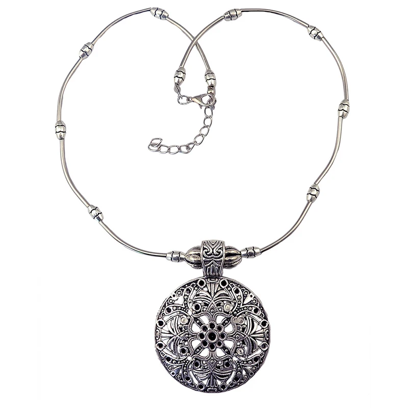 Этнические полые резные металлические подвески в виде цветка женские винтажные