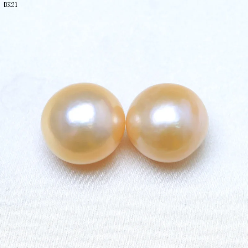 Круглые бусины для сережек разноцветные из натурального пресноводного жемчуга |