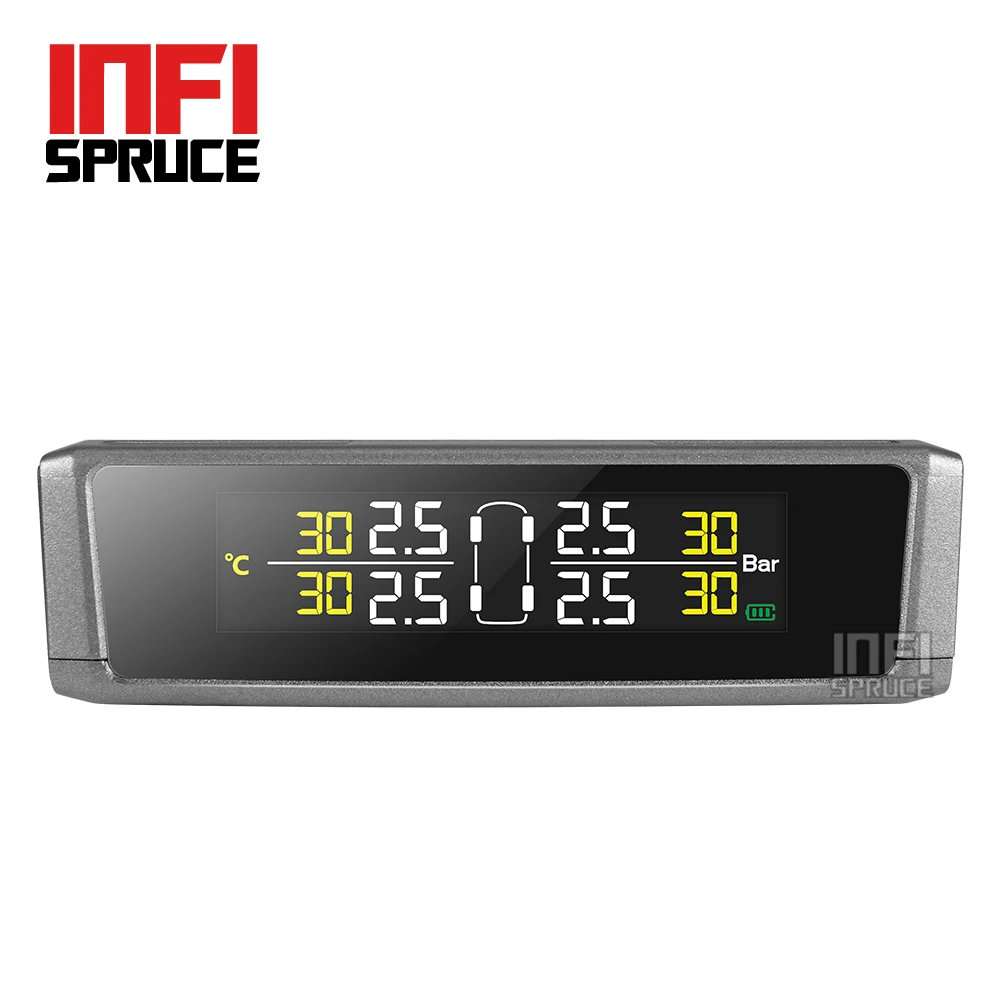 Infispruce умный автомобиль TPMS шин давление мониторинга системы Солнечный мощность
