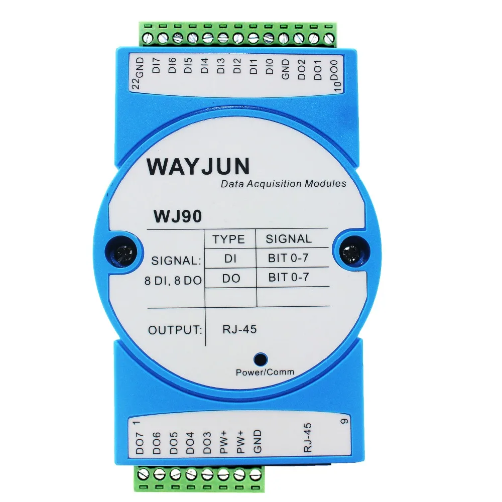 8 полосный переключатель Modbus TCP модуль сбора данных цифровой передачи сигнала веб