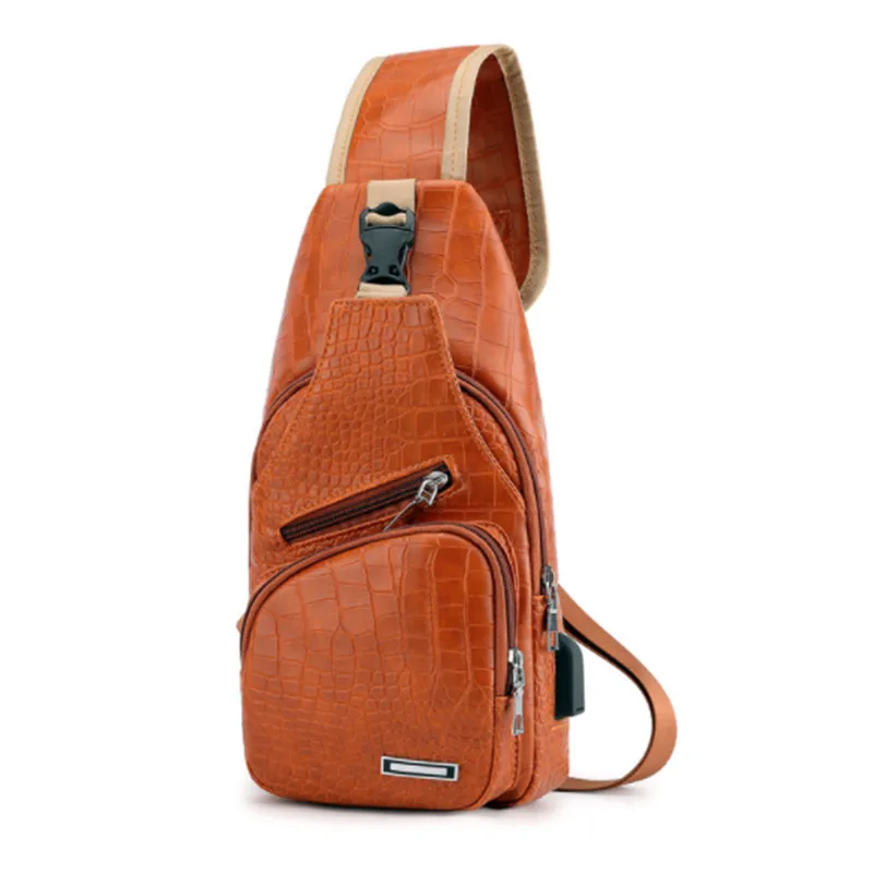 Новый Для мужчин Диагональная Сумка через плечо из искусственной кожи с узором