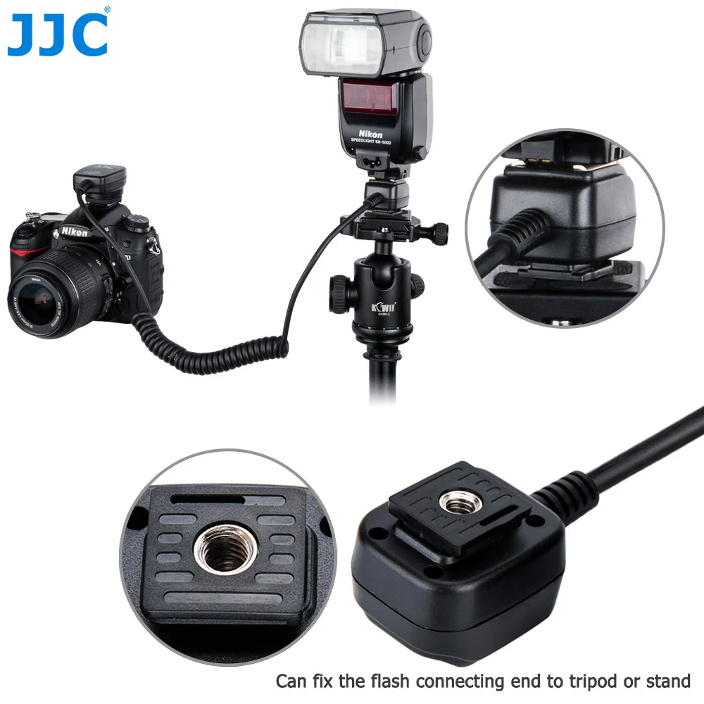 JJC 1,3 m ttl выключение камеры вспышки шнуры Горячий башмак Синхронизация удаленный светильник кабель фокусировки для Nikon серии D DSLR Speedlites SB-5000/SB-800