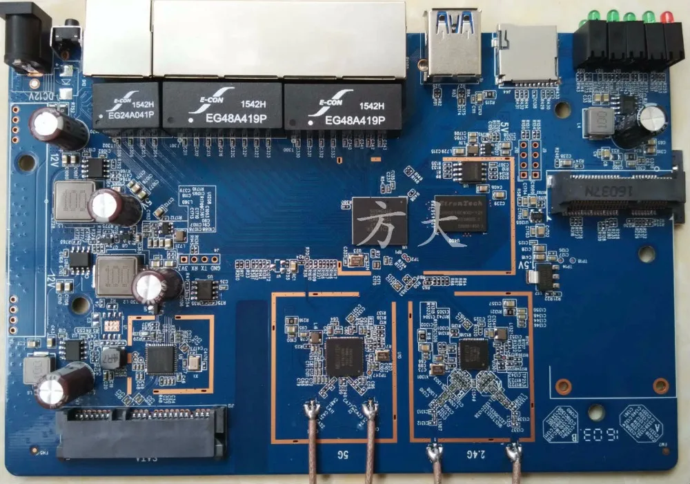 Новая плата с программой MT7621A + MT7603N MT7612EN производительность намного превышает