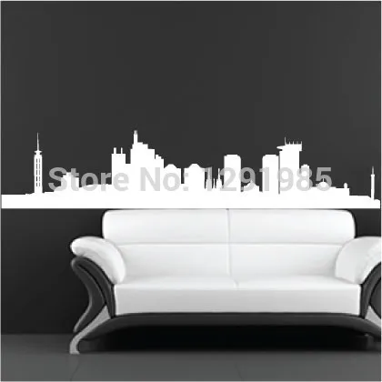

Hot style popular Landmarks World Buildings Jakarta Indonesia skyline Wall Art Sticker sitting room the bedroom wall stickers