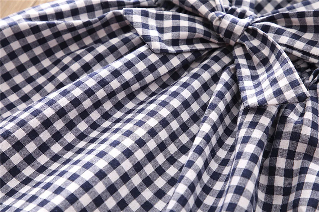 Toddler Kids Baby Girl Backless Plaid Ruffle Black White Princess Party Casual Dress Clothes Cute And Beautiful Fits 2T-6T | Детская