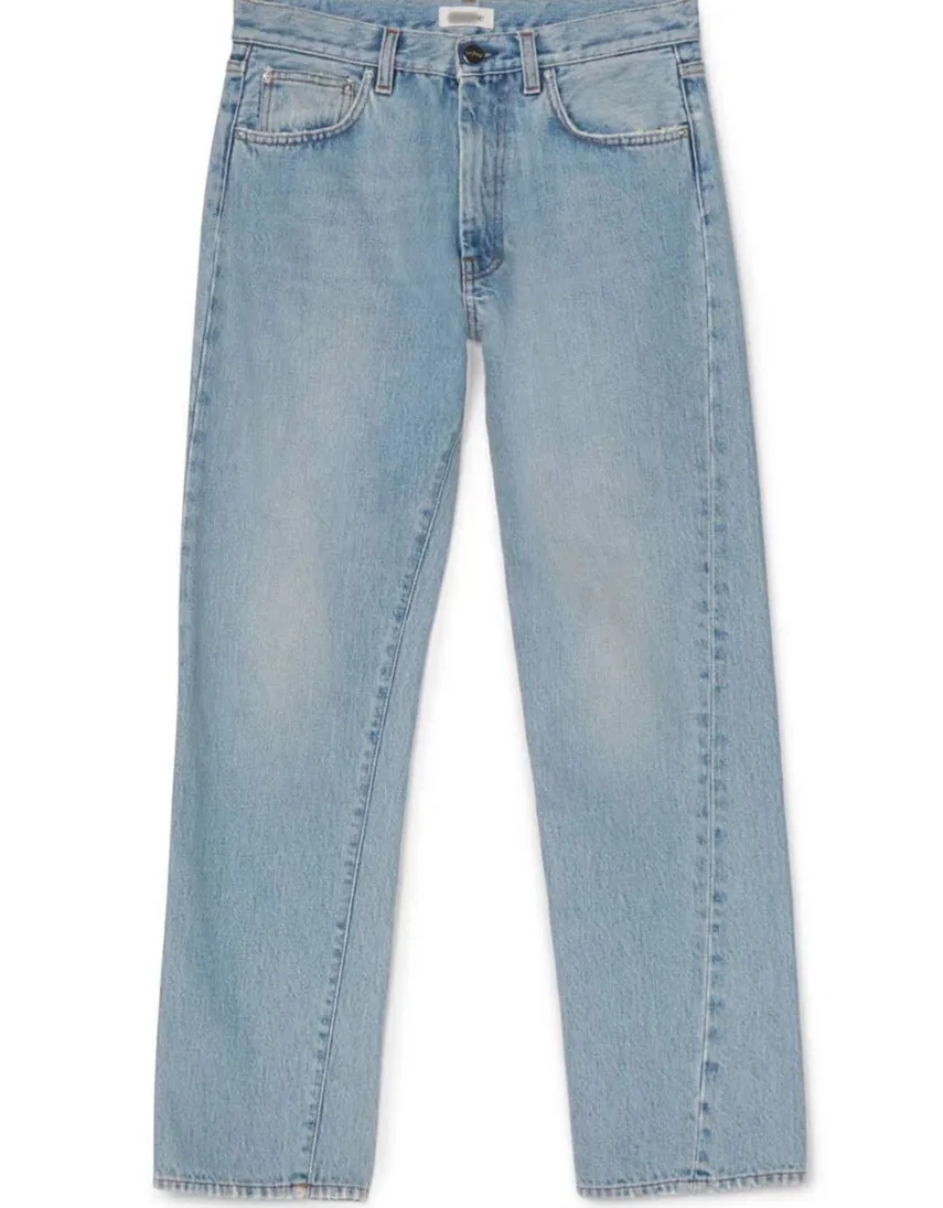 

women jeans pants 2019 spring and summer new asymmetric oblique seam high waist cotton nine points jeans women