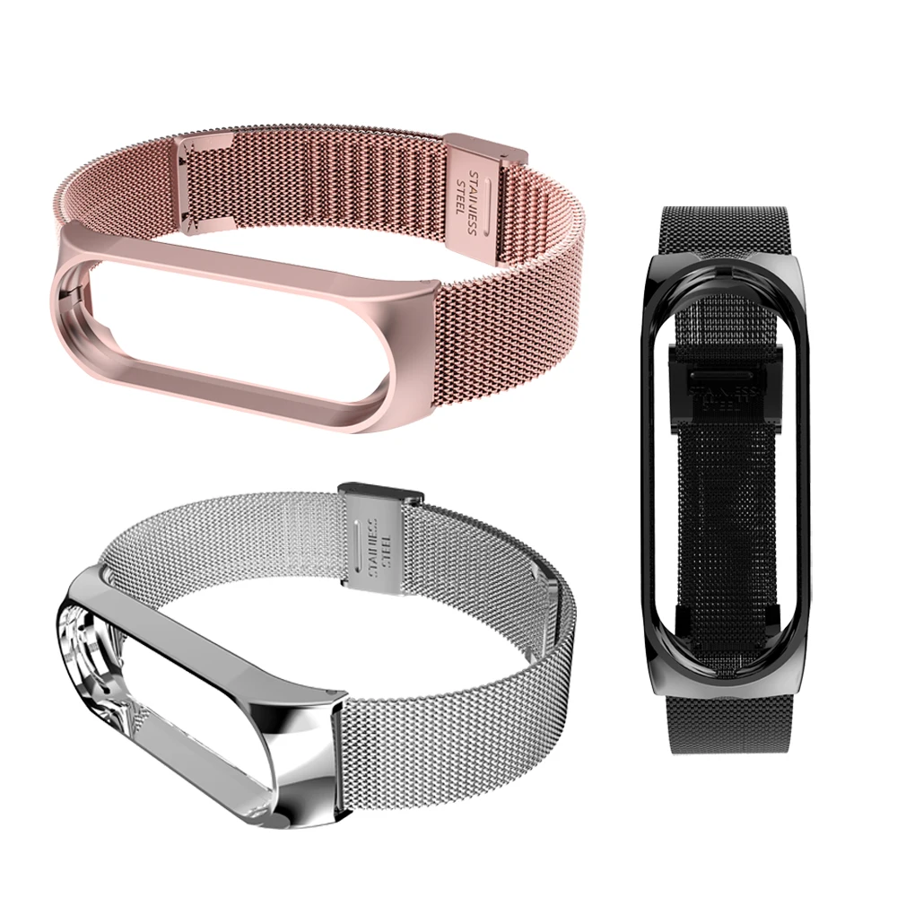 Ремешок для Xiaomi mi Band 4 3 металлический ремешок из нержавеющей стали для mi Band 4 3 ремешок для mi band 4 3 браслеты Pulseira