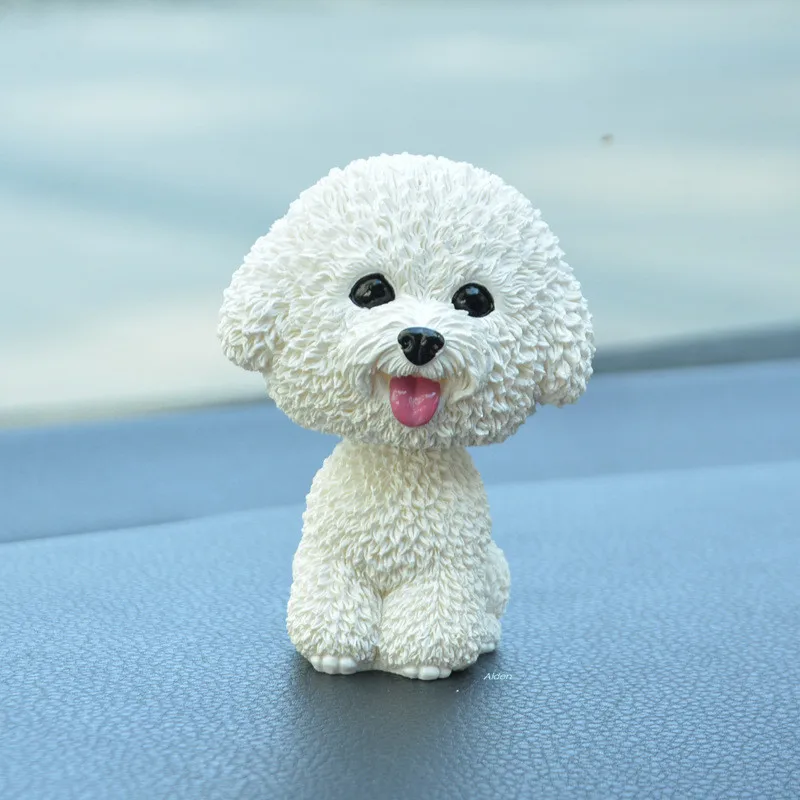 

4" Cute Puppy Statue Simulation Exquisite DOG GK Home Decor Birthday Gift Action Figure Collectible Model Toy BOX 11CM B384