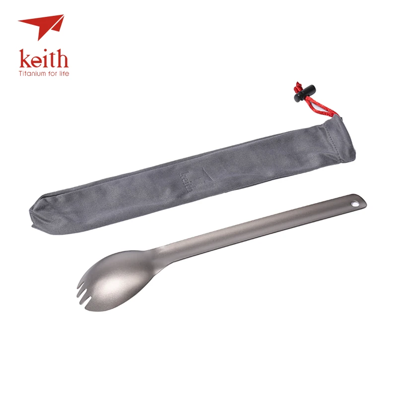 Кейт Титан 200 мм длинной ручкой Spork отдых путешествия столовые приборы пикник