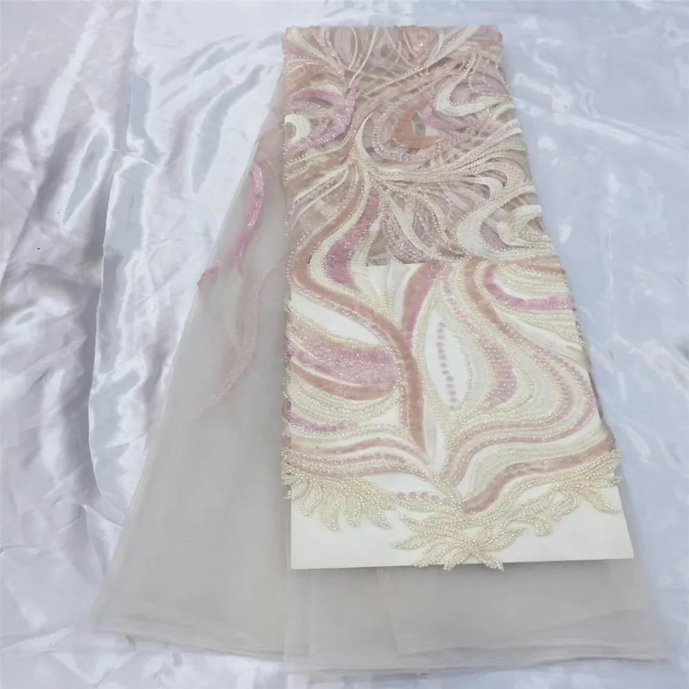 Кружевная ткань с блестками африканская кружевная 2019 Высококачественная