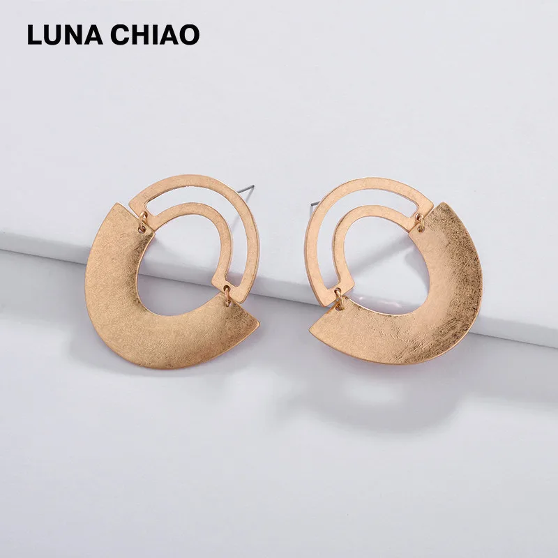 LUNA CHIAO, модные ювелирные изделия, в форме лошади, в форме обуви, покрытые золотом и серебром, большие металлические серьги для девушек и женщин