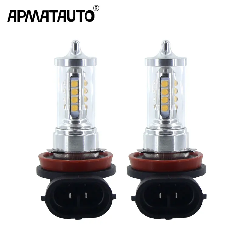 

2x H8 H9 H11 H16(JP) 9005 9006 HB4 LED Fog Light DRL Daytime Running Lamp + Canbus Decoders For Mercedes Audi BMW VW Chevrolet