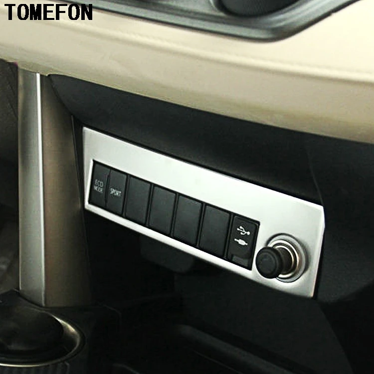 TOMEFON ABS Chrome для Toyota RAV4 2016 прикуриватель USB розетка кнопка переключения крышка