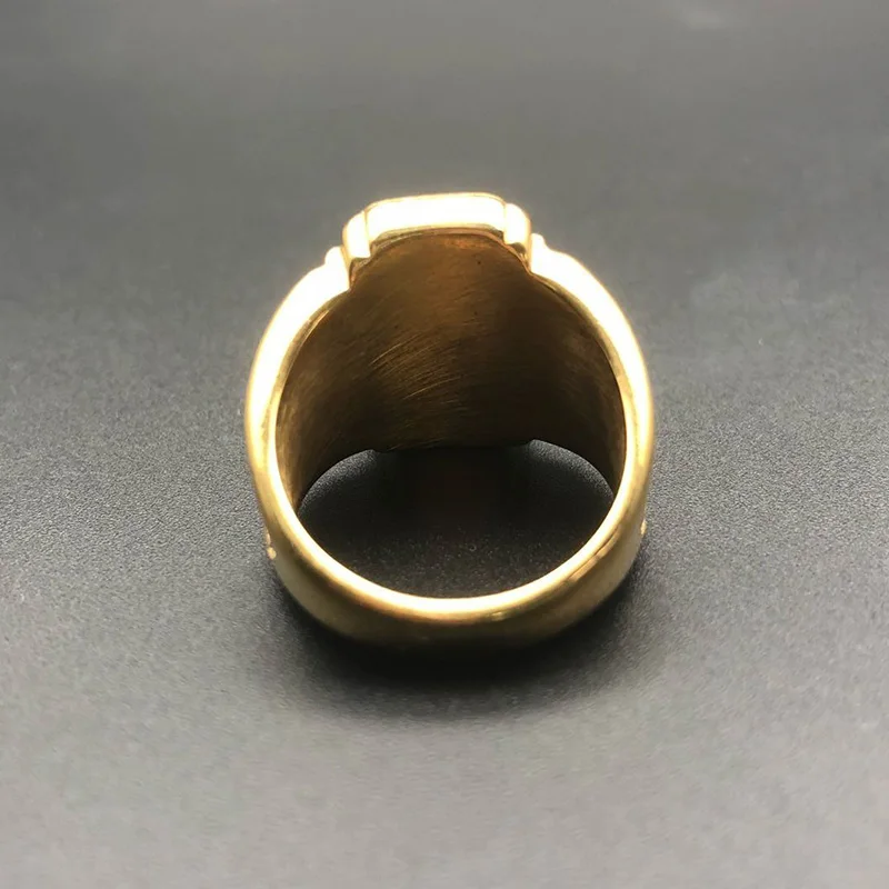 Titanium Steel Men's Signet Ring 1973 Walton Tiger Head Navy Rings For Men Vintage Jewelry Commemorate Accessories | Украшения и
