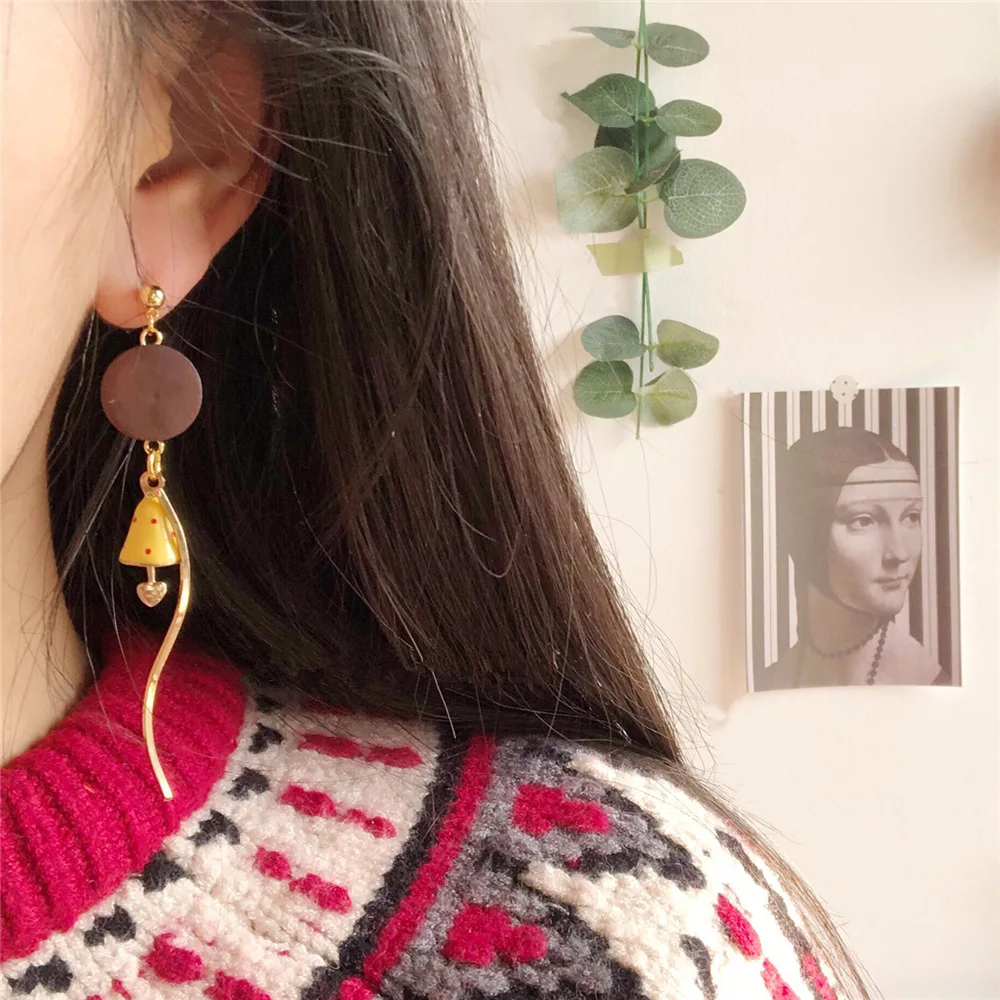 DoreenBeads деревянные серьги гвоздики золотого и коричневого цвета рождественские