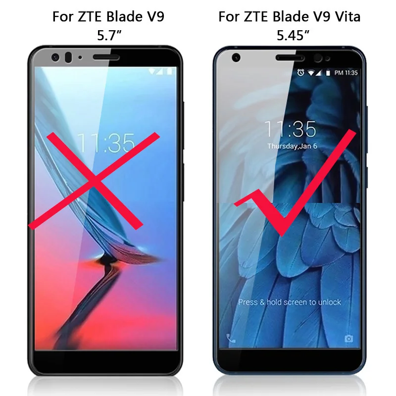 Закаленное стекло 9H 2.5D HD для смартфона ZTE Blade V9 Vita Защитная пленка экрана